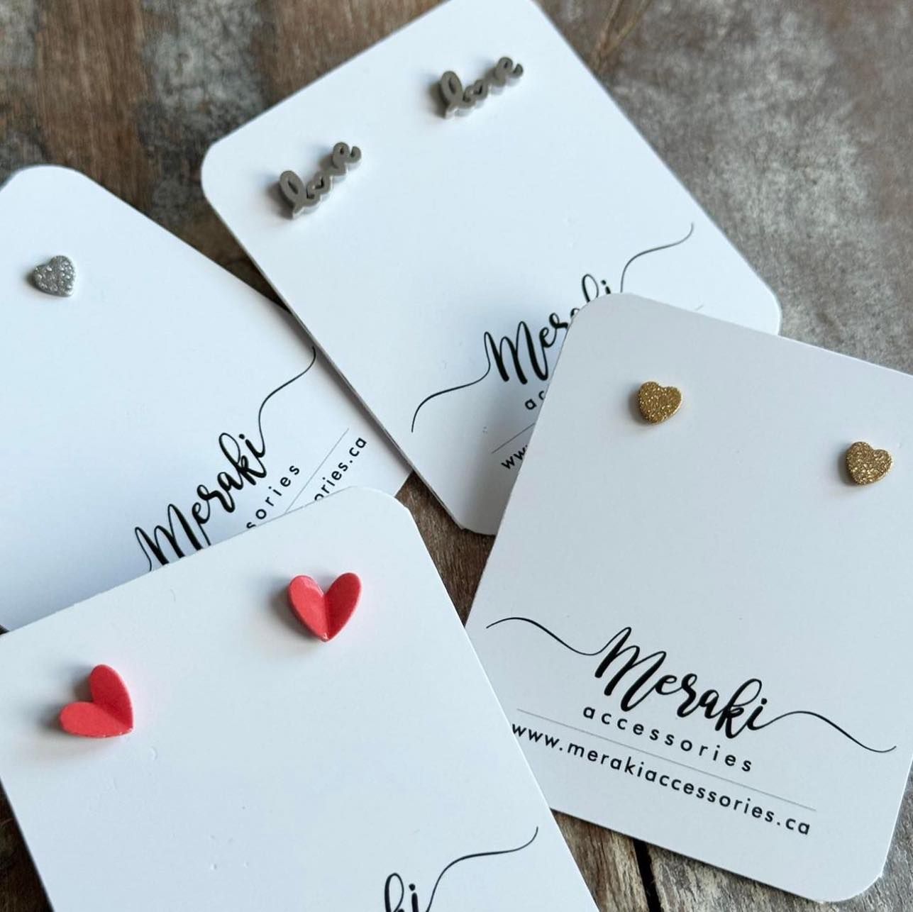 🇨🇦 Stardust Mini Heart Studs (2 colours)