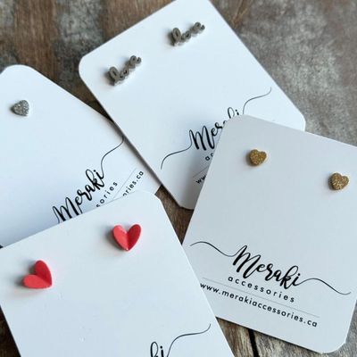 🇨🇦 Stardust Mini Heart Studs (2 colours)
