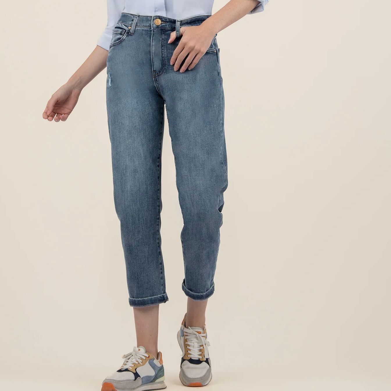 Sienna Baggy Boyfriend Crop Jean, Passion - SALE -
