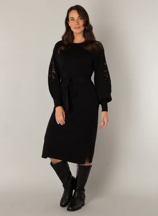 Neva Knit Eyelet Sleeve Dress - SALE -
