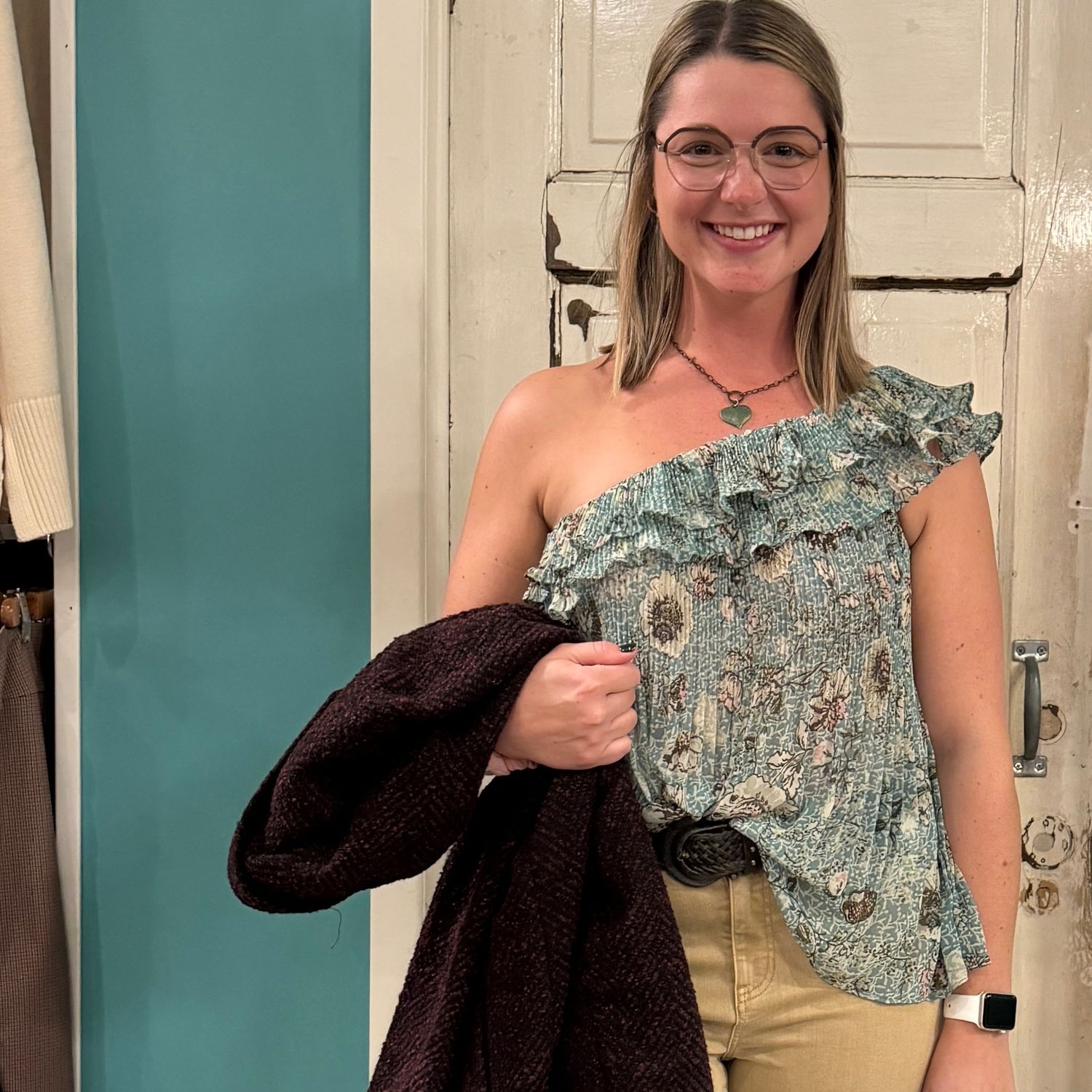 One Shoulder Ruffle Top - SALE  -