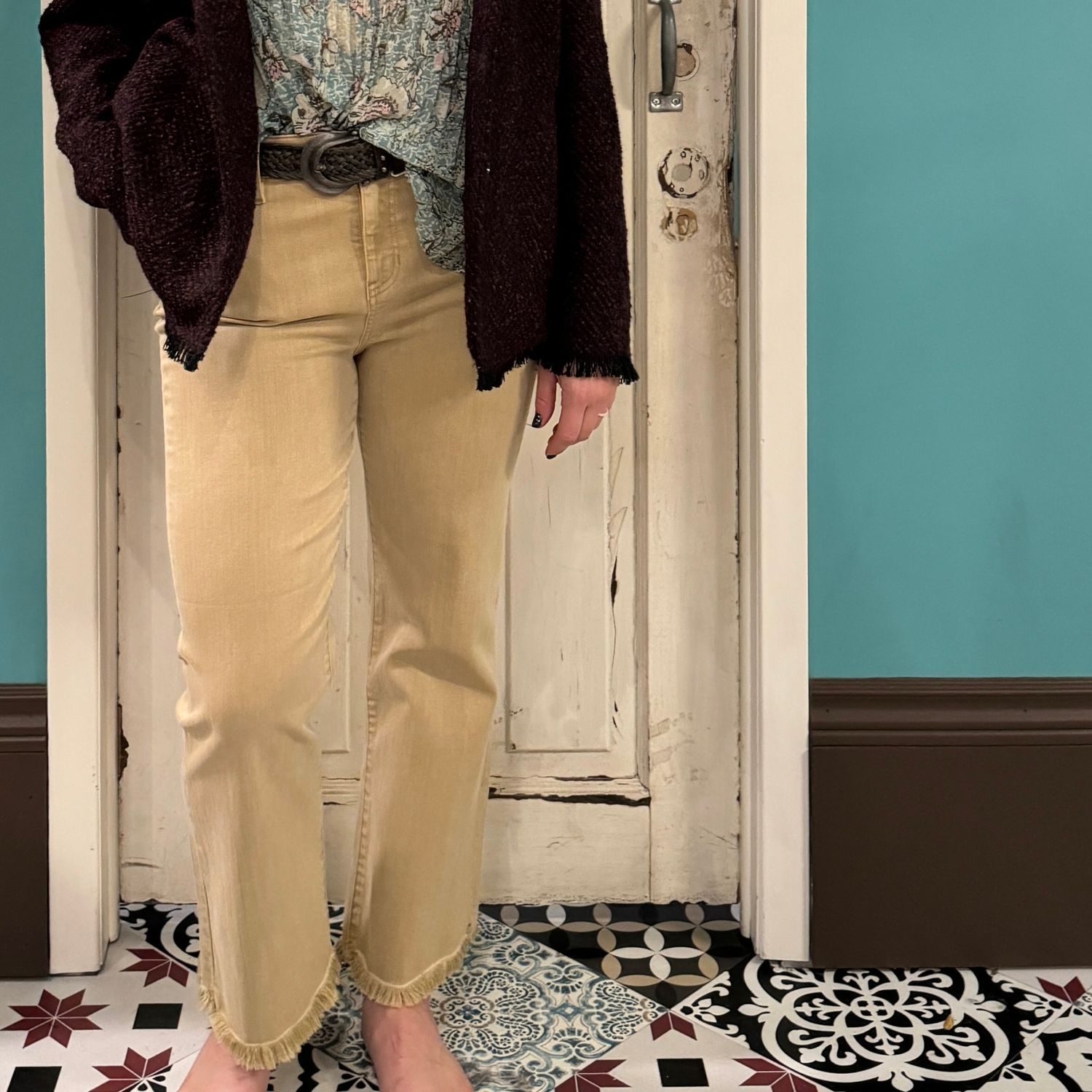 Hannah Crop Flare Pant, Hayseed - SALE -