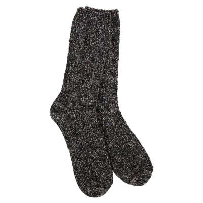 World&#39;s Softest Weekend Ragg Cable Crew Socks (3 colours)
