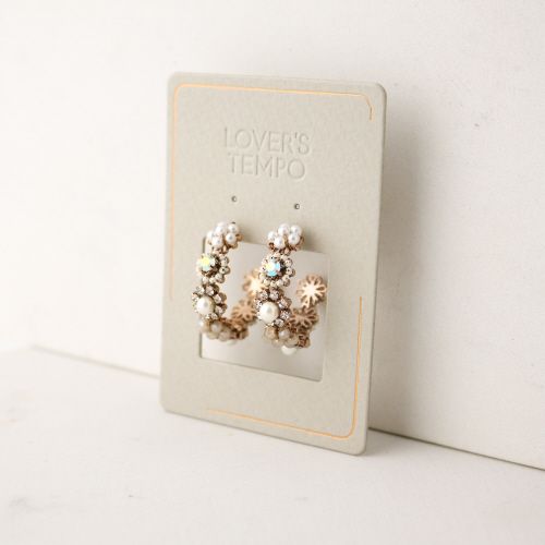 Bloom Crystal Hoop Earring