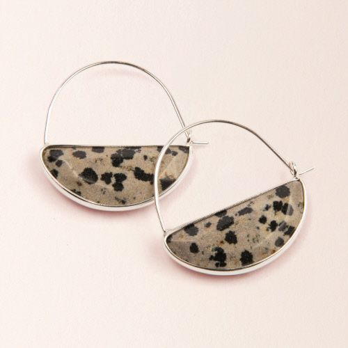 Stone Prism Hoop Earring (4 styles)
