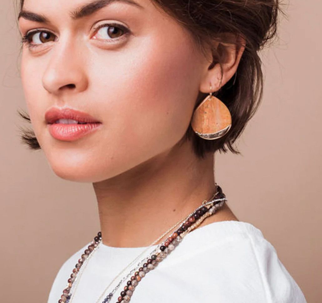 Stone Dipped Teardrop Earring (5 styles)