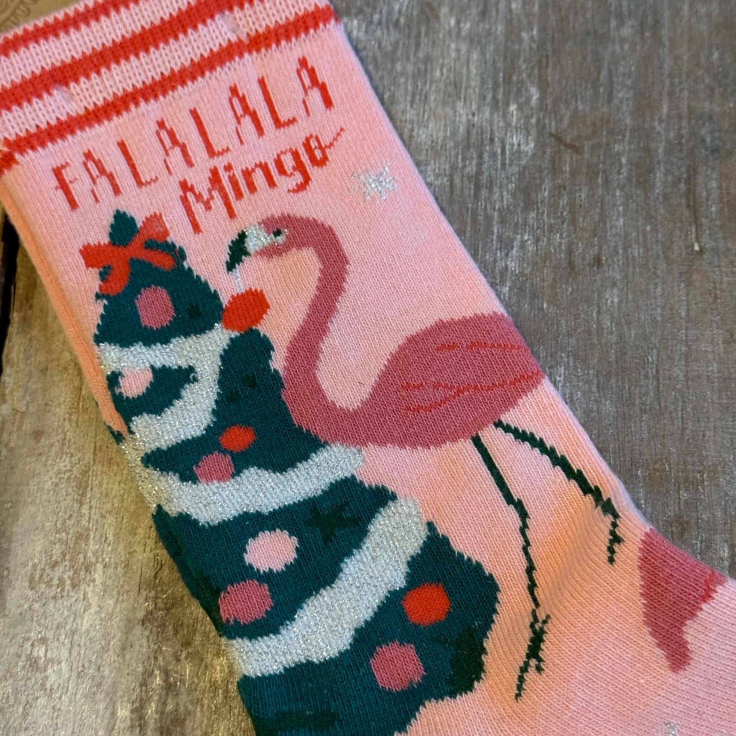 Holiday FalalalaMingo Socks
