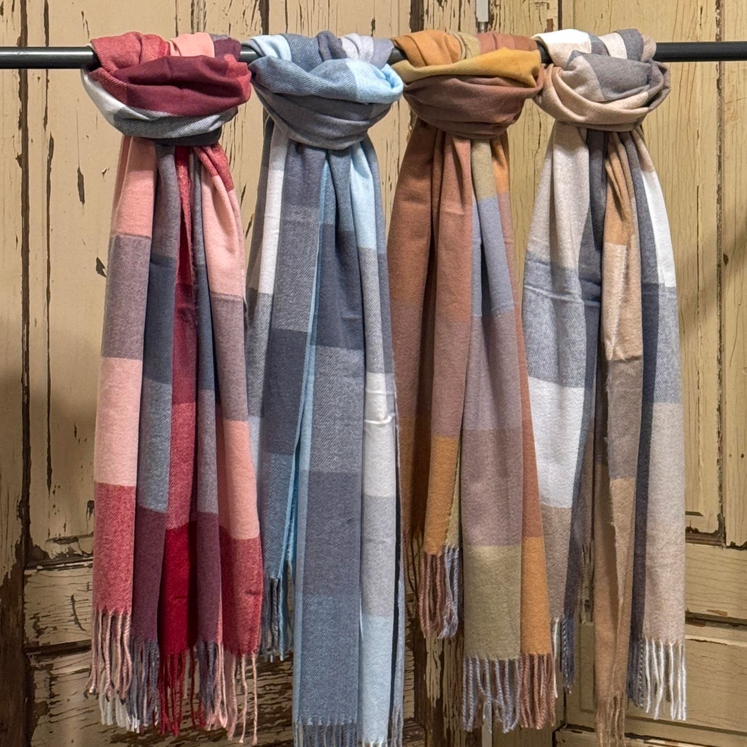 🇨🇦 Large Plaid Check Scarf (4 colours)