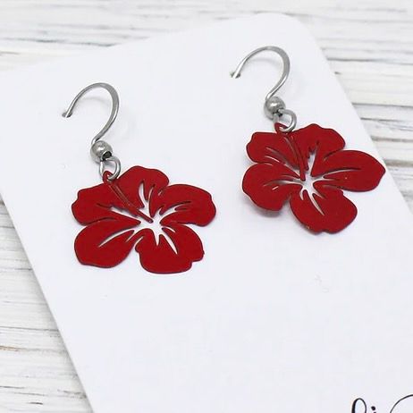 🇨🇦 Hibiscus Flower Earrings