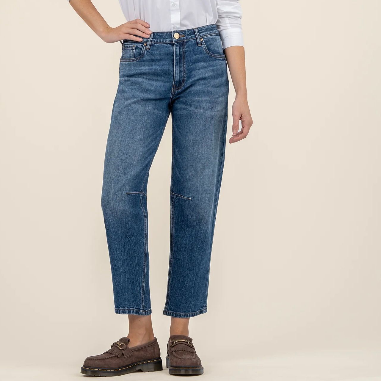 Ashley High Rise Slouchy Barrel Jean, Dedication - SALE -
