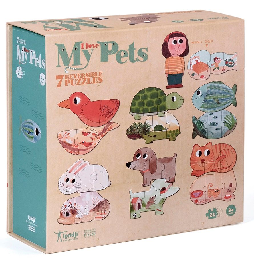 I Love My Pets, 7 Reversible Puzzles