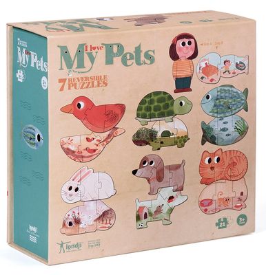 I Love My Pets, 7 Reversible Puzzles