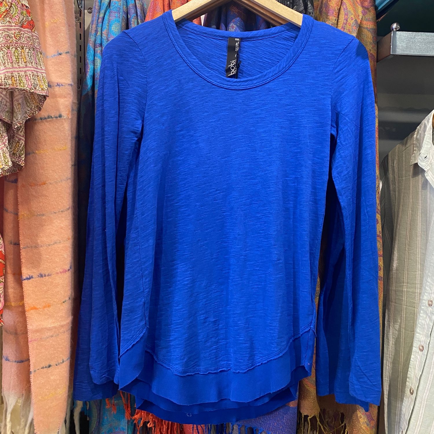 LS Round Hem Tee, Cerulean - SALE -