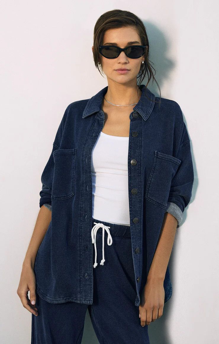 All Day Knit Denim Jacket - SALE -