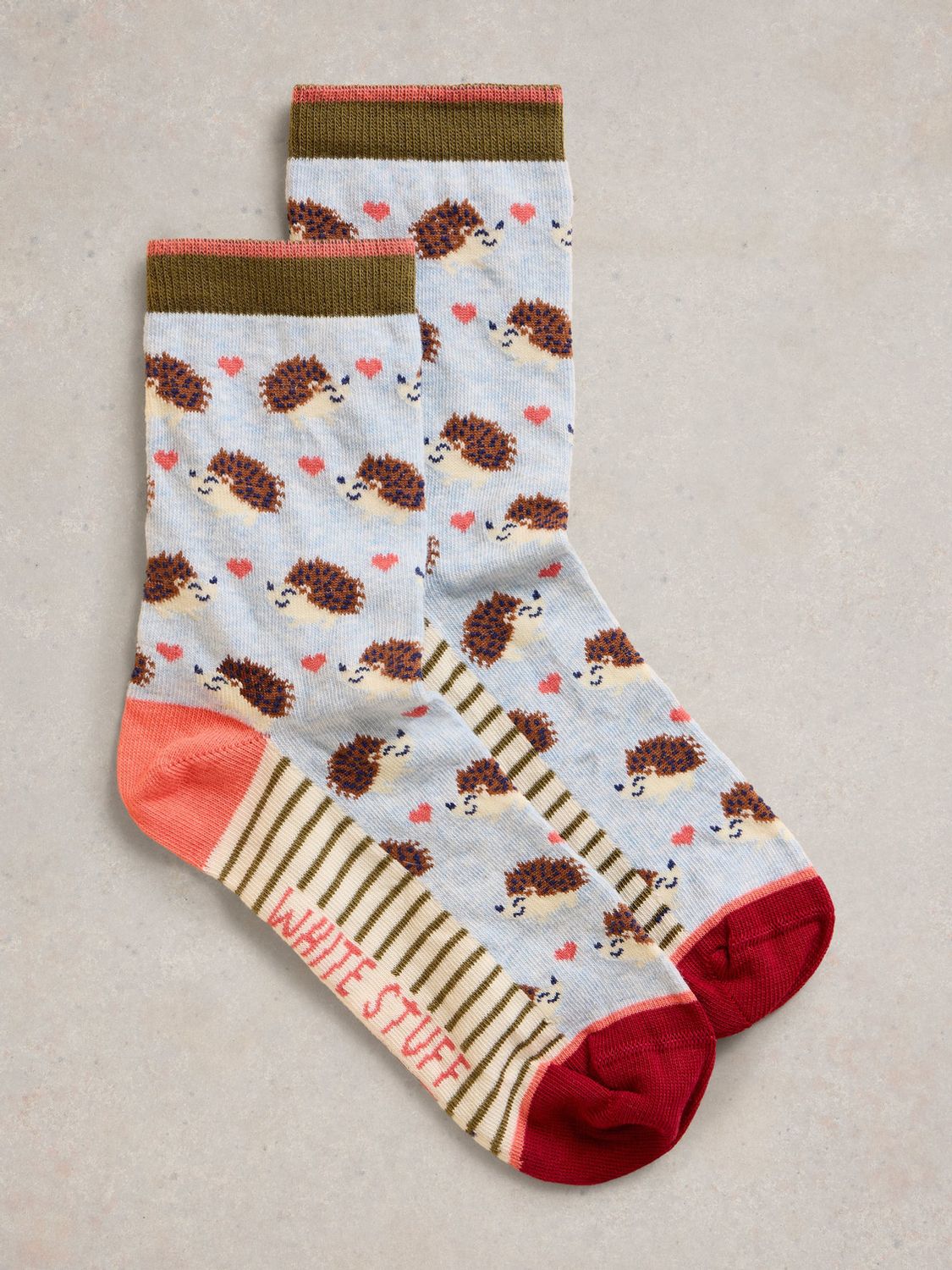 Hedgehog Ankle Sock, Lt Blue