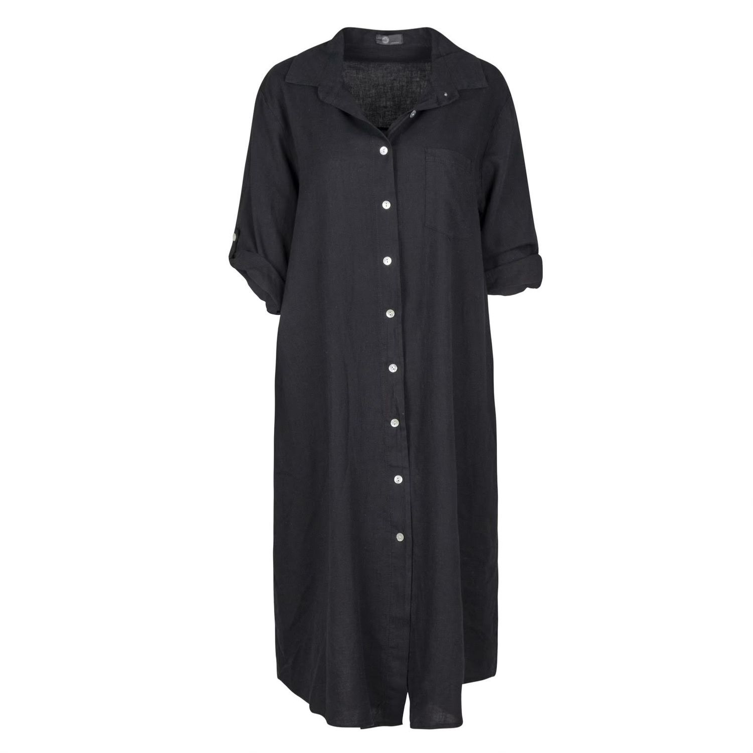 Linen Mix Shirt Dress