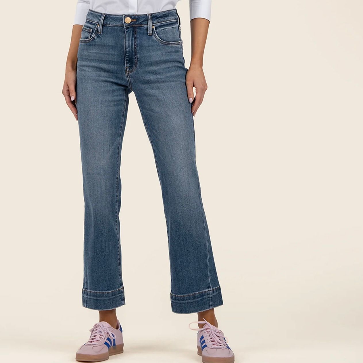Kelsey Ankle Flare, Wide Hem, Side Inset, Defiant