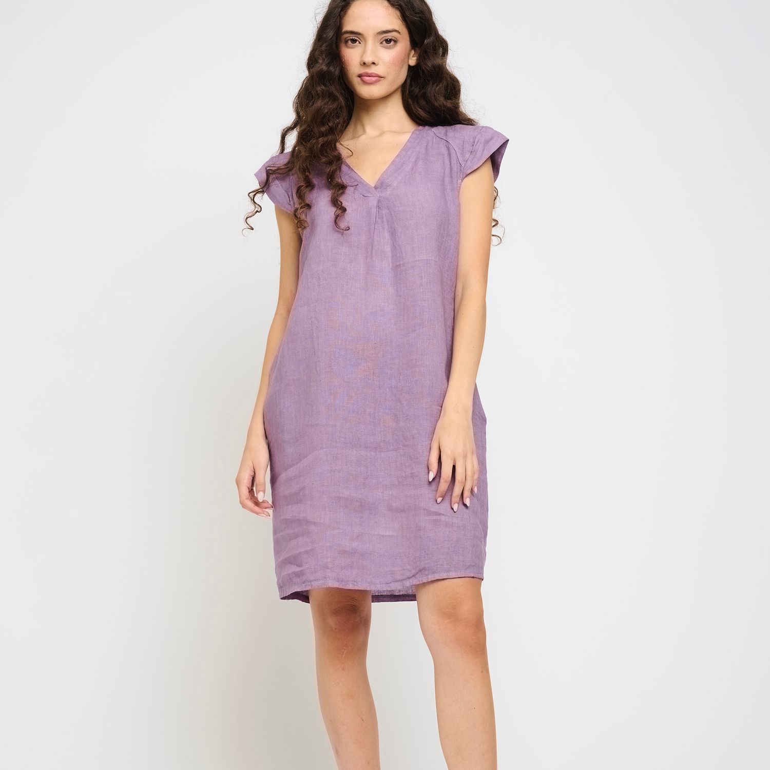 🇨🇦 Cap Sleeve Linen Dress