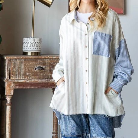 Washed Multi Striped Shirt