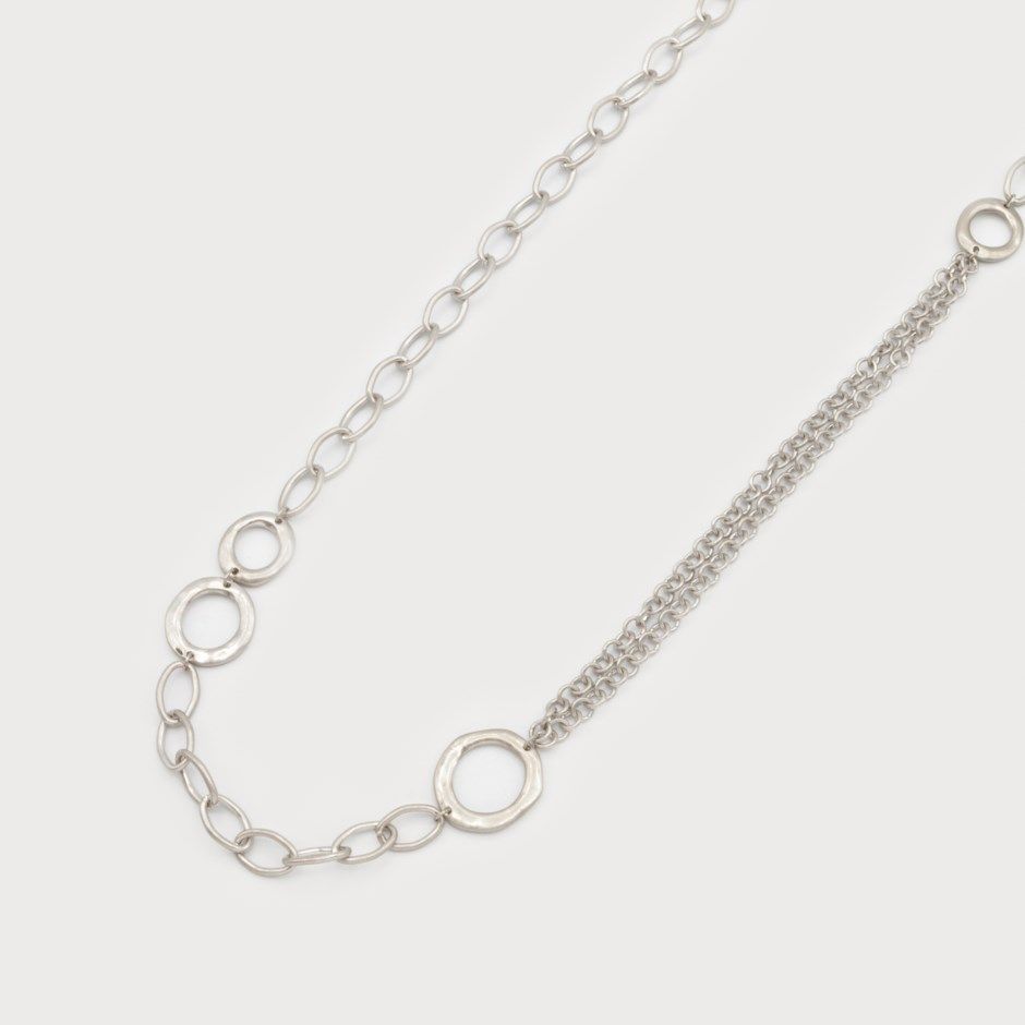 🇨🇦 Intertwined rings &amp; Mixed Chain Long Necklace