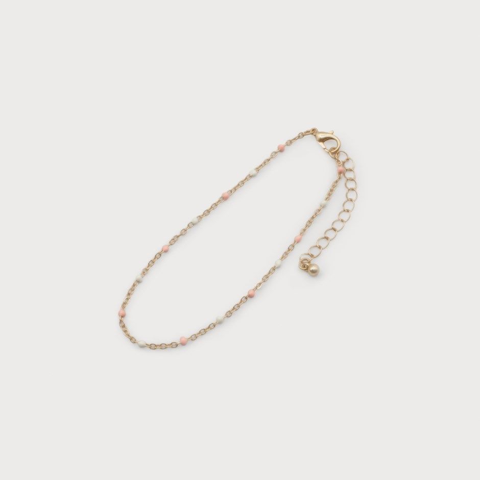 🇨🇦 Chain and Mini Coloured Bead Anklet