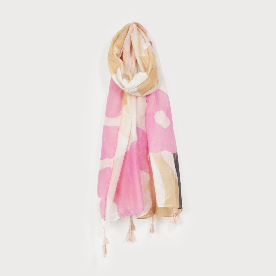 🇨🇦 Floral Print Scarf w/ Tassels