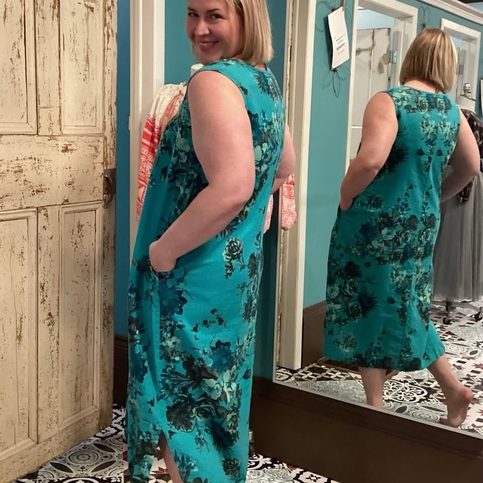 🇨🇦 Linen Mix Floral Dress - SALE -