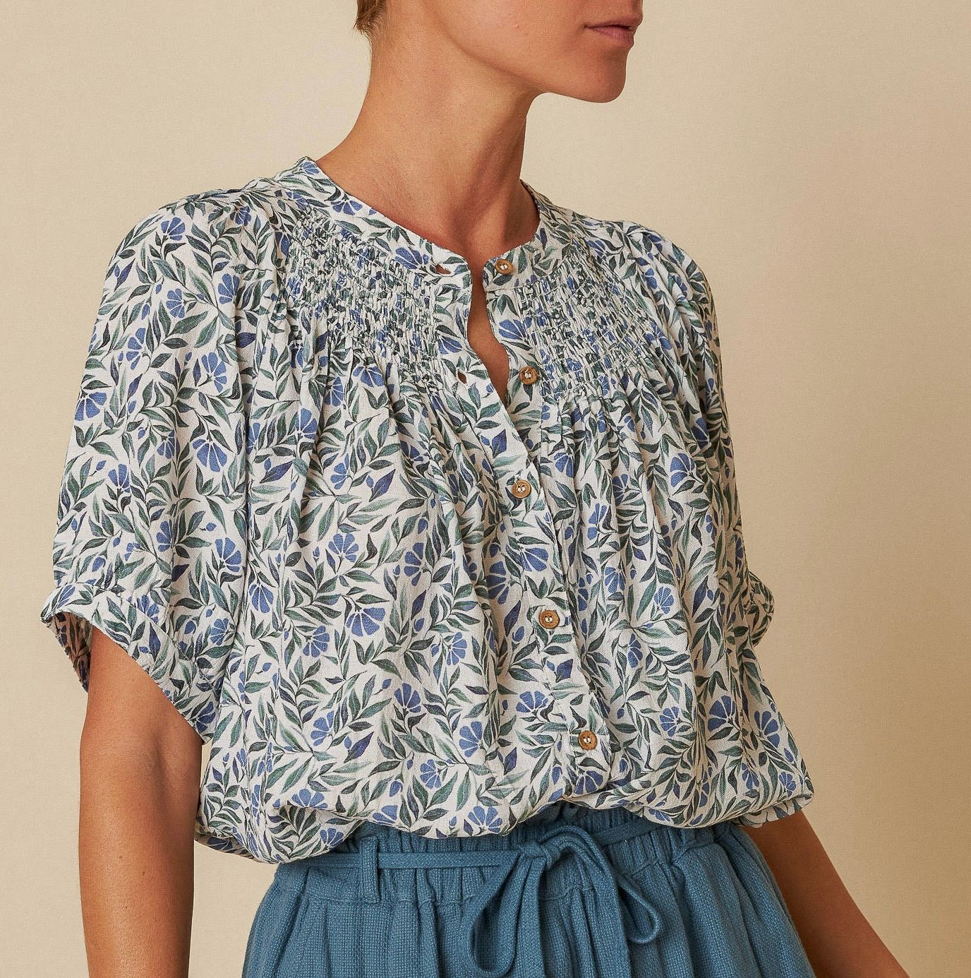 Leaf Print Blouse