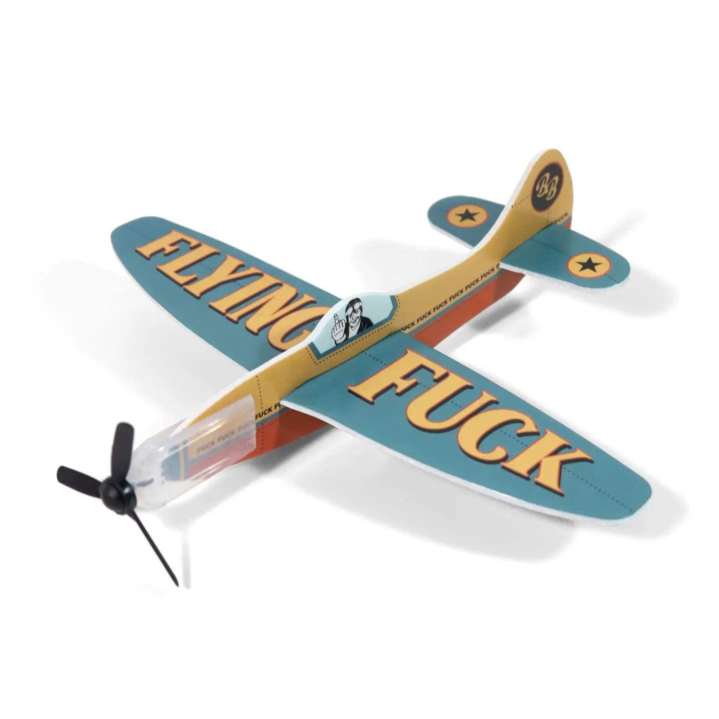 Foam Glider Flying Fuck Novelty Toy Plane