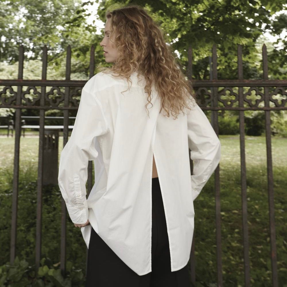 Jani Poplin Shirt, Broken White - SALE -