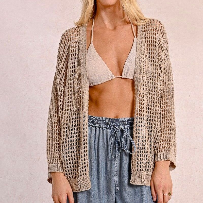 Iridescent Mesh Cardigan