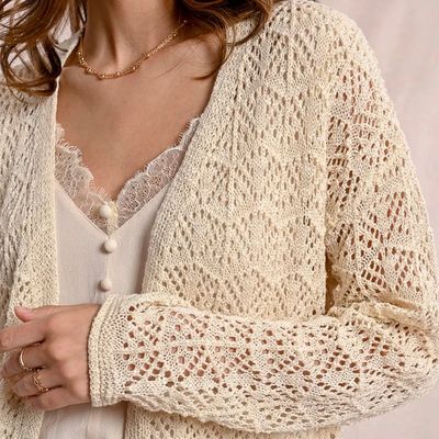 Openwork Knit Cardigan