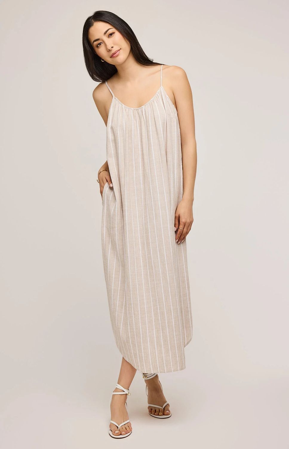 🇨🇦 Brooke Linen Striped Dress