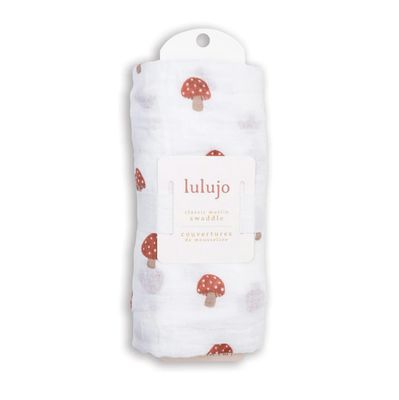 🇨🇦 Mushroom Cotton Muslin Swaddle Blanket