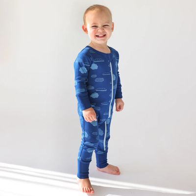 🇨🇦 Organic Signature Print &#39;2-Way&#39; Zip Romper