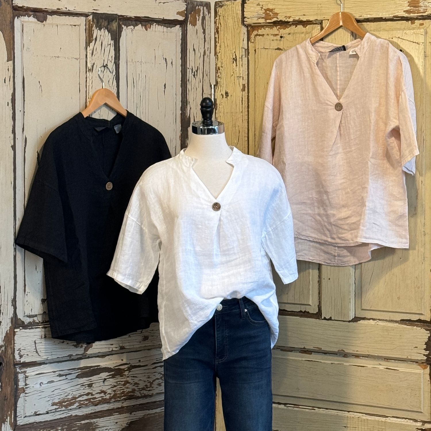 🇨🇦 Linen V Neck Top (3 colours)