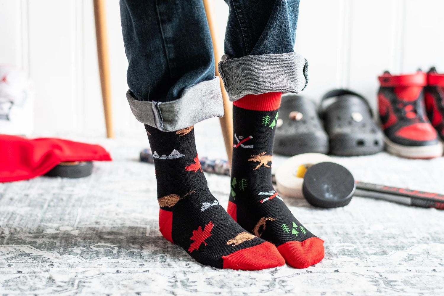 🇨🇦 Kid&#39;s Socks, One Size ,1-3 yr, Canada Icons