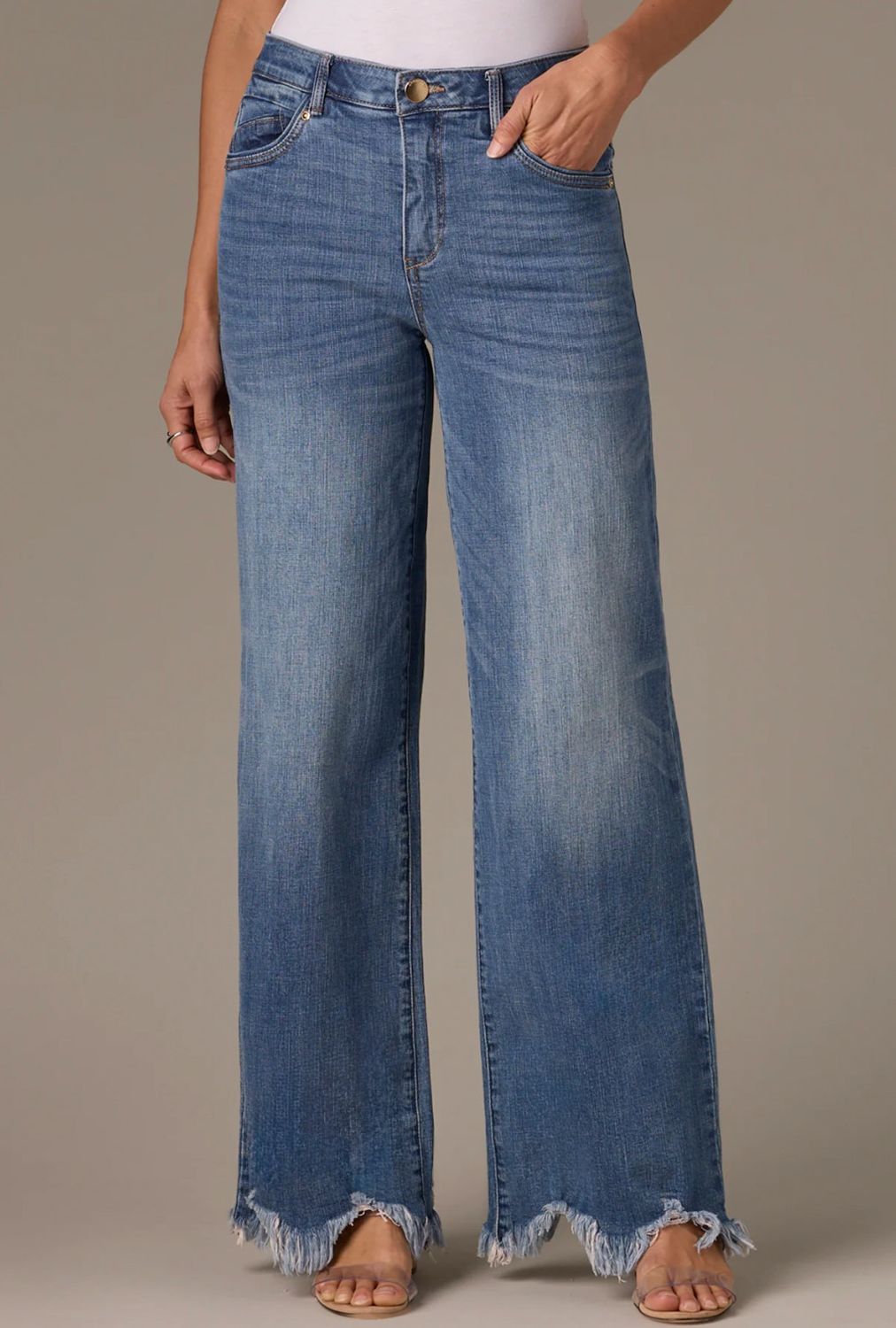 Skyrise Wideleg Scallop Hem Jean