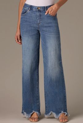 Skyrise Wideleg Scallop Hem Jean