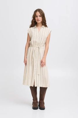 Linno Sleeveless Tie Waist Dress