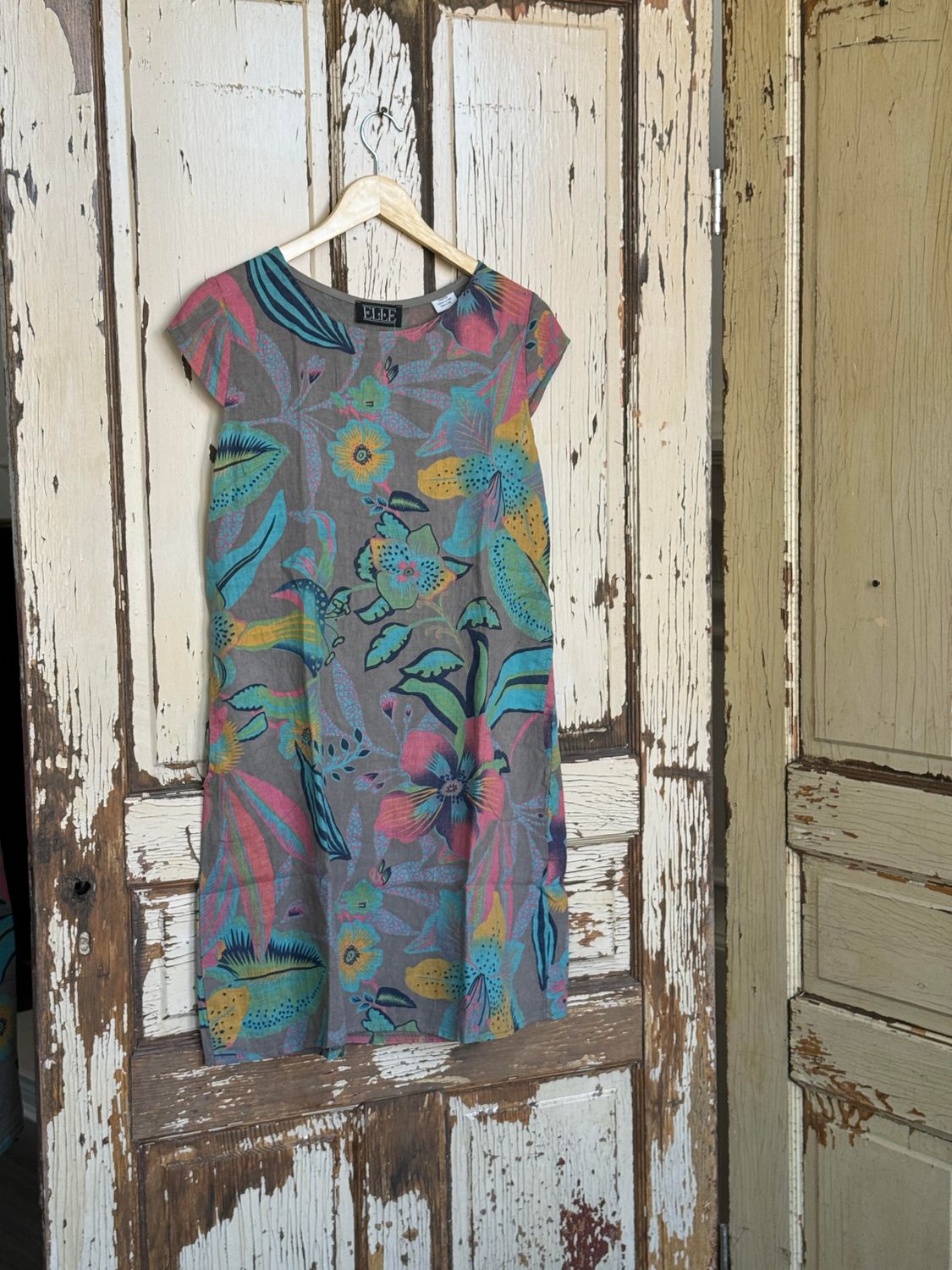 Linen Floral Printed Dress (2 colours)