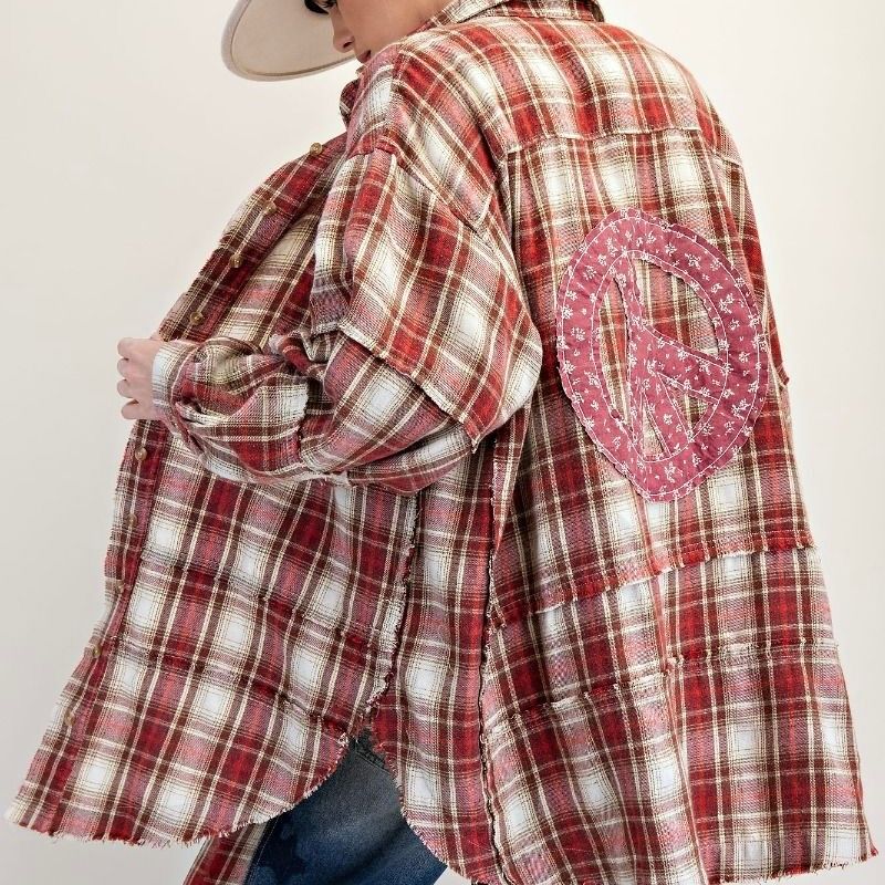 Peace Patch Flannel Shirt