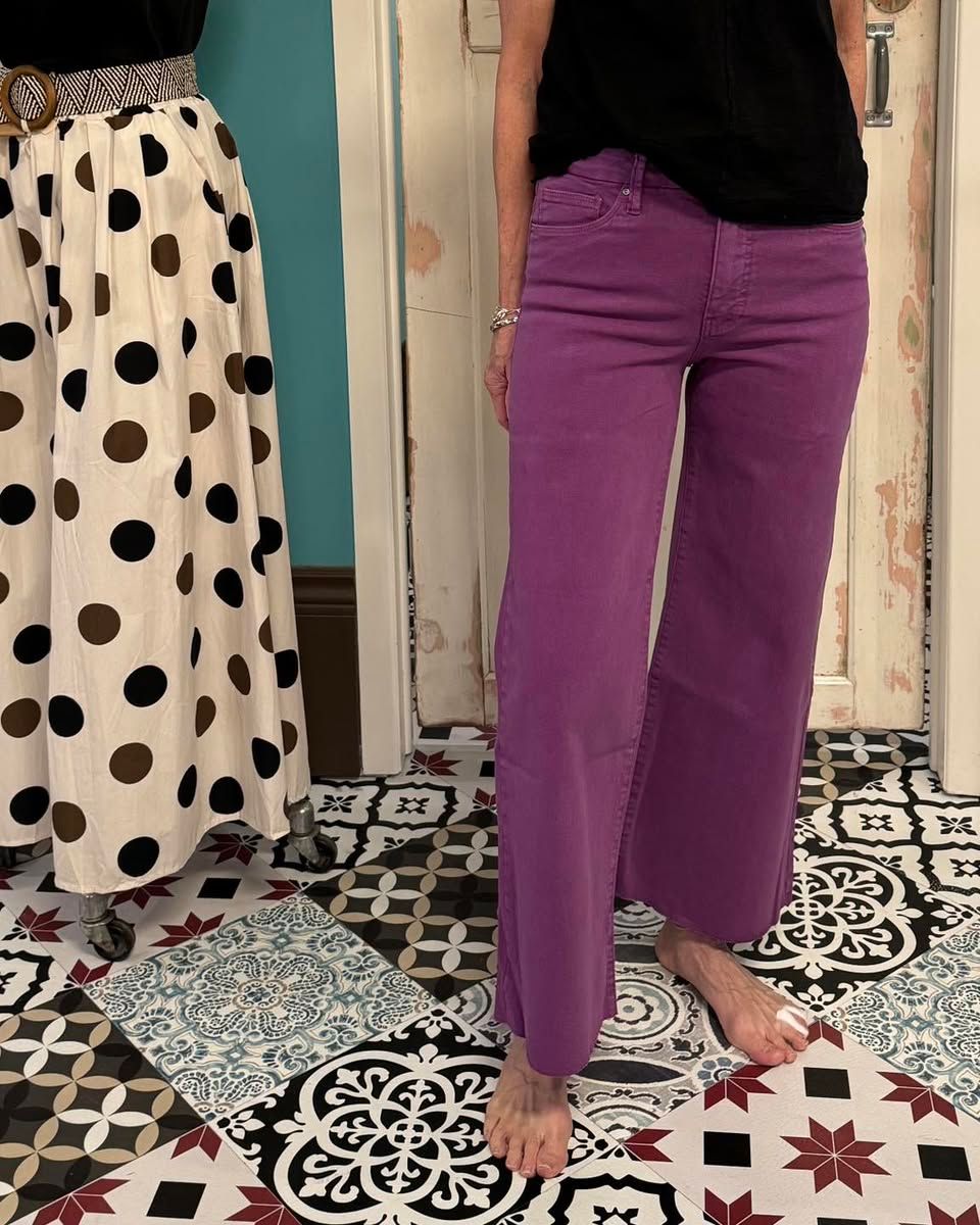 Meg Fab Ab Wide Led, Raw Hem, Orchid