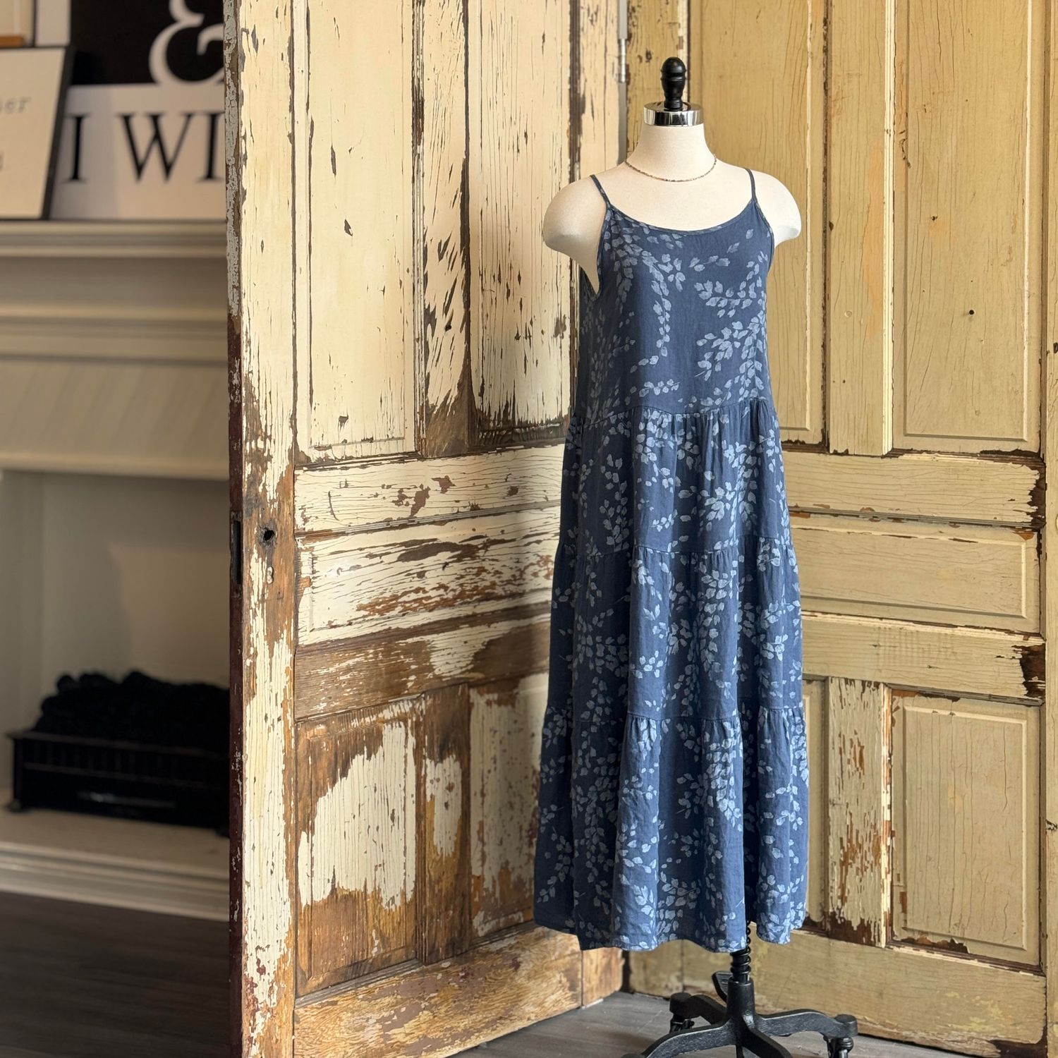 🇨🇦 Iris Printed Long Linen Dress