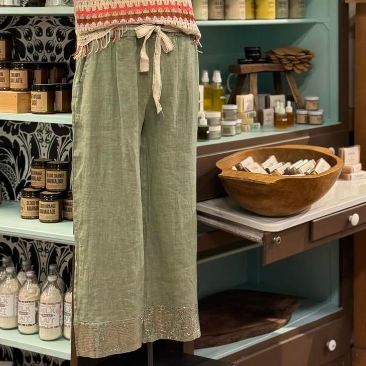 🇨🇦 Linen Sparkle Cuff Pant