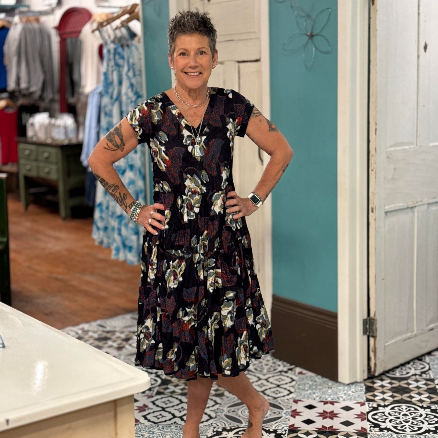 Jalan Floral Dress