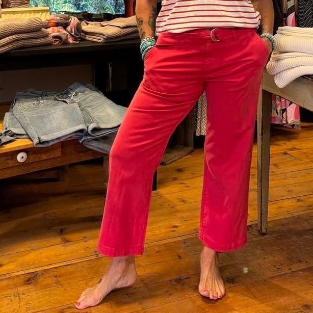 Stride Crop Wide Leg Pant with Belt - SALE -