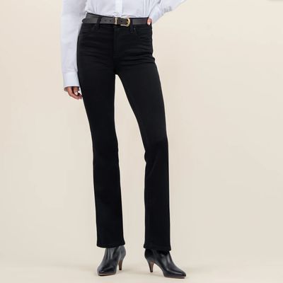 Natalie High Rise Bootcut Jean, Black