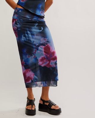 Sunset Mesh Maxi Skirt