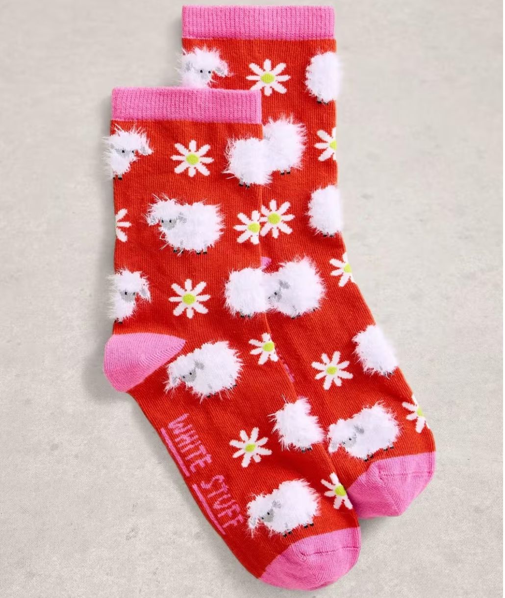 Fluffy Ankle Sock, Dk Yellow, Womens 6-8